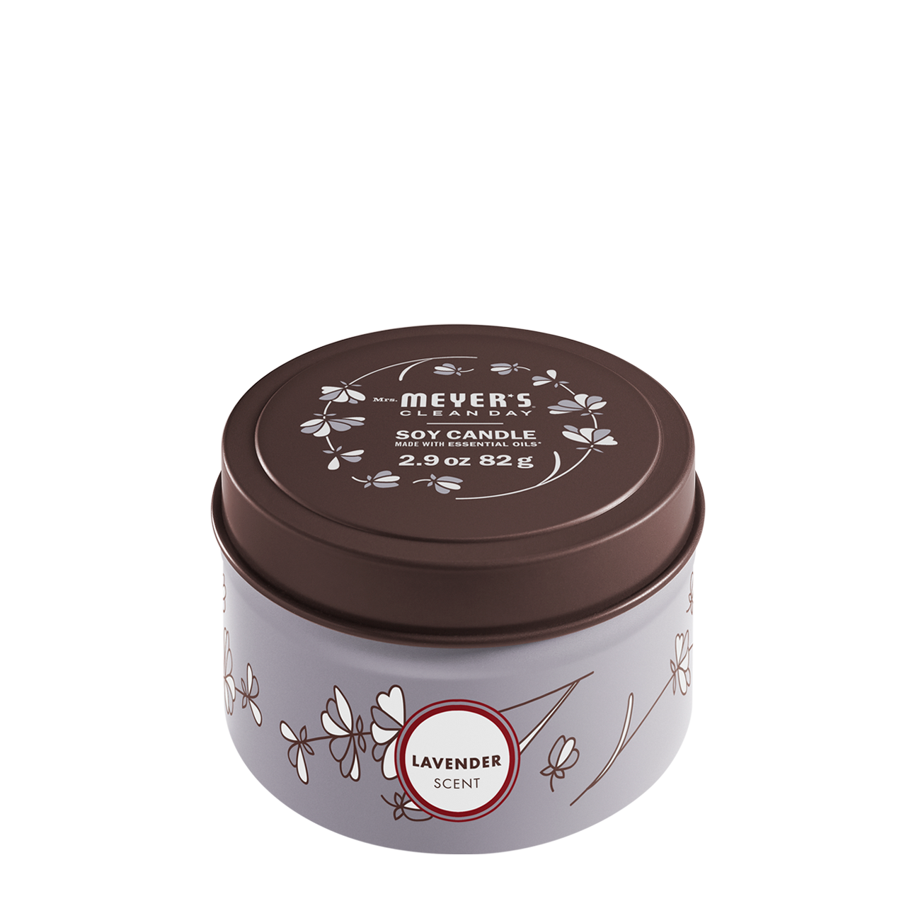 Mrs. Meyers Lavender Tin Candle - for Home Fragrance