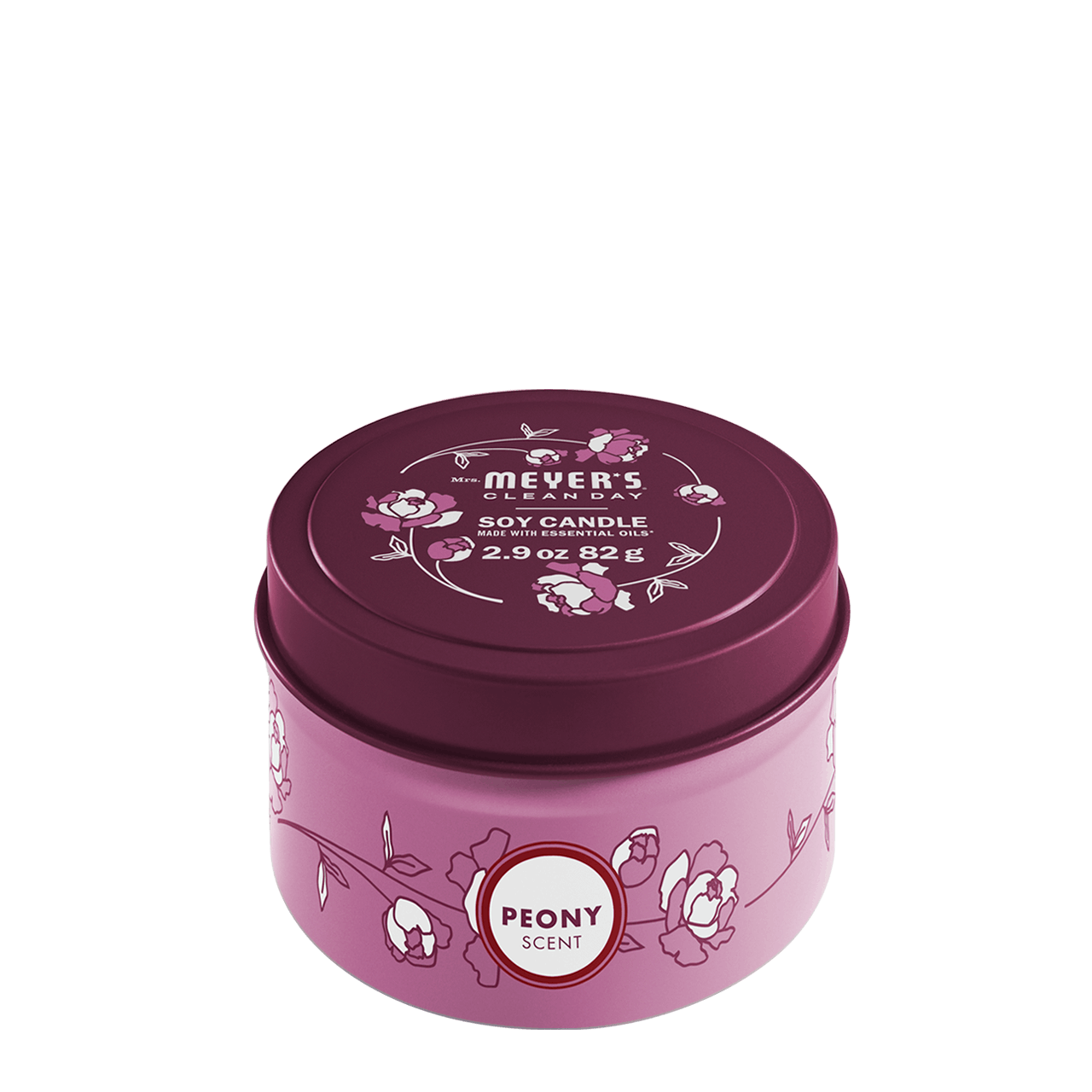 Peony Tin Candle Mrs. Meyers - for Home Fragrance