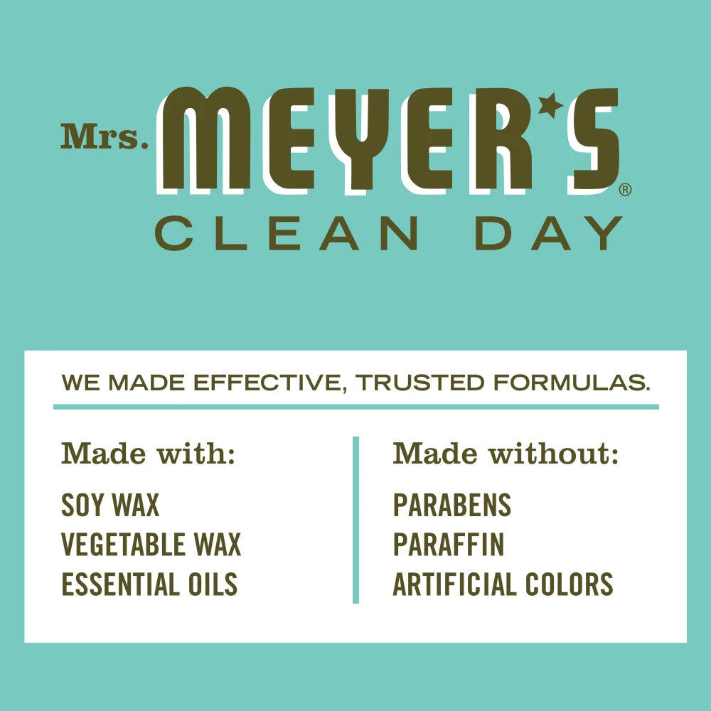 Mrs. Meyers Basil Soy Candle Small - for Home Fragrance