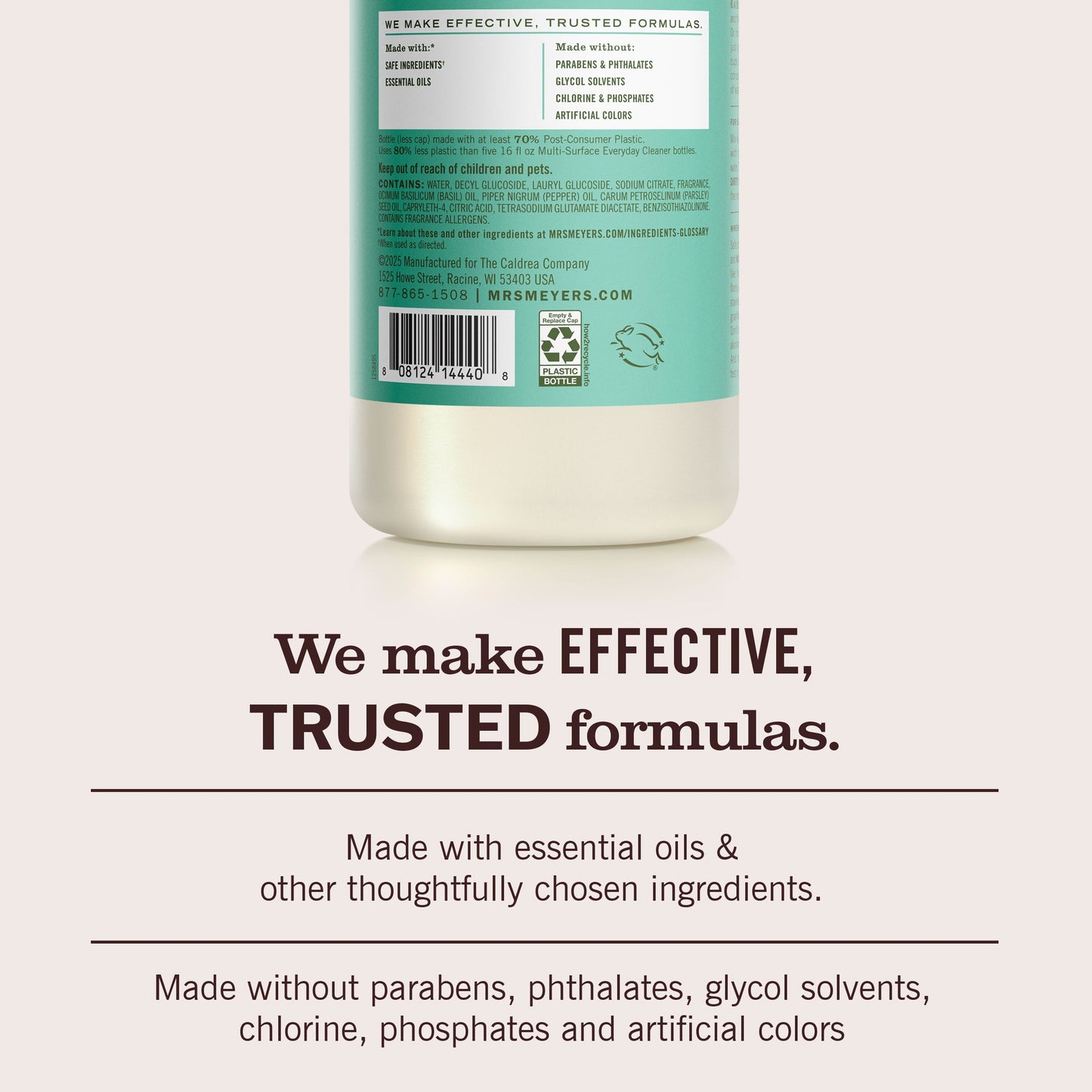 Mrs. Meyers Basil Multi - Surface Concentrate - for Easy Refilling