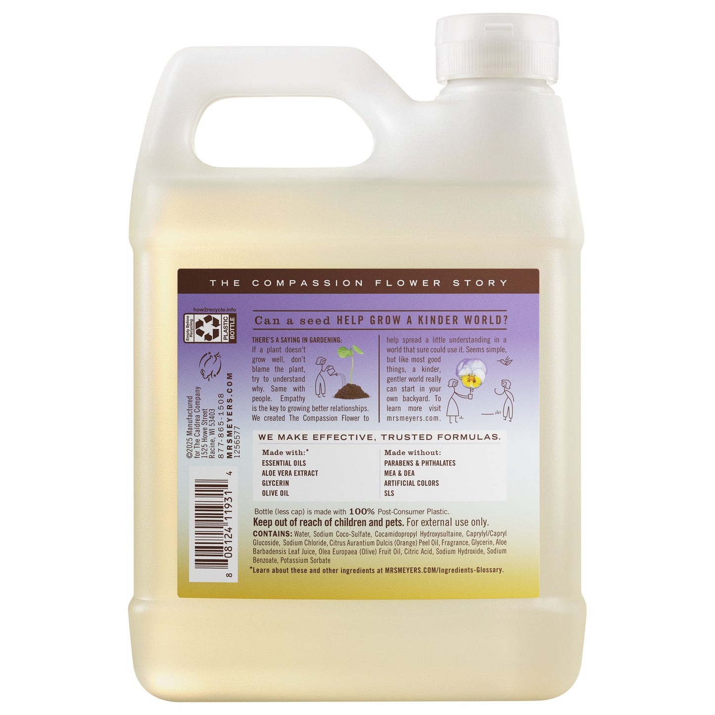 Mrs. Meyers Compassion Flower Liquid Hand Soap Refill - for Hand Care