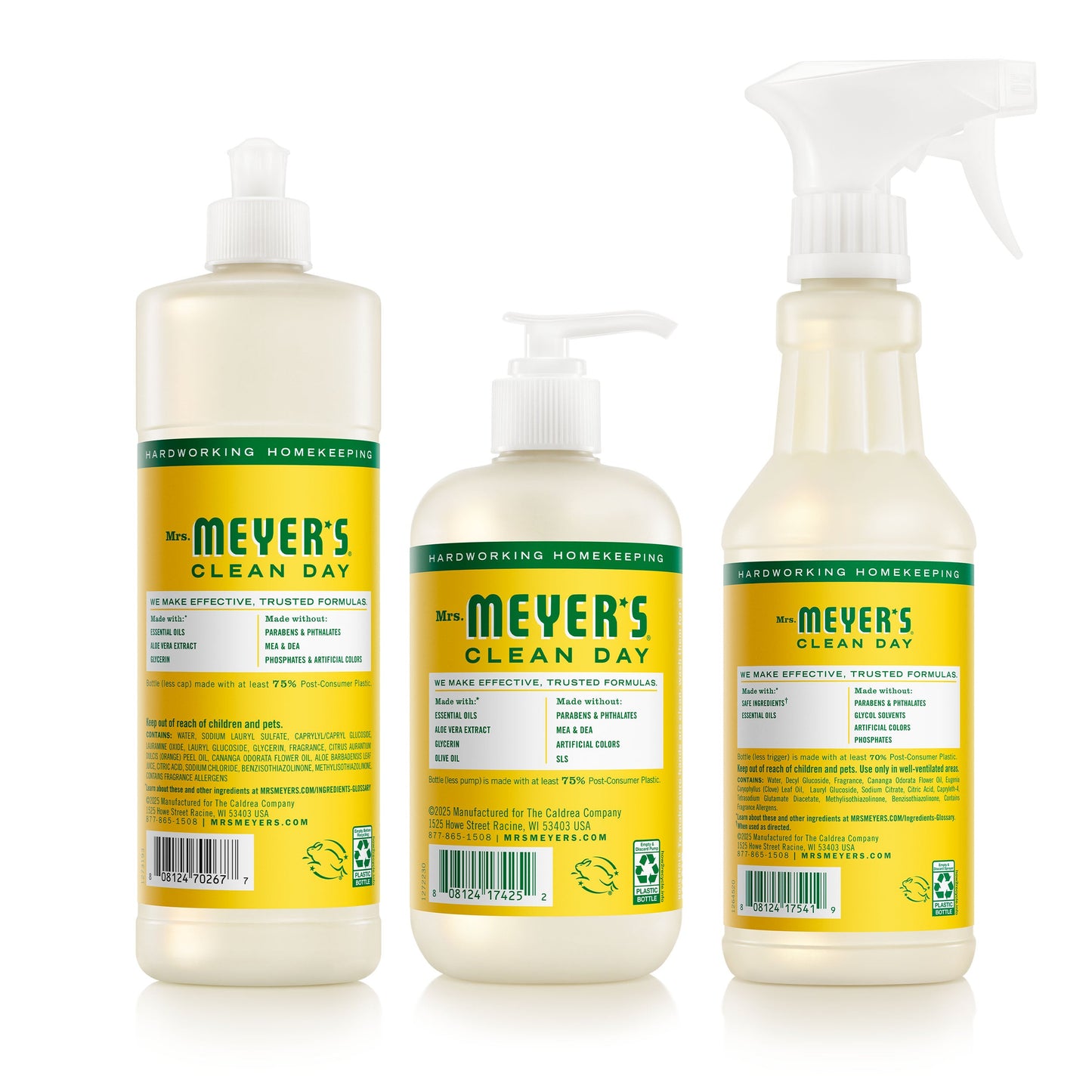 Mrs. Meyers Honeysuckle Kitchen Basics Set - for Hand Care