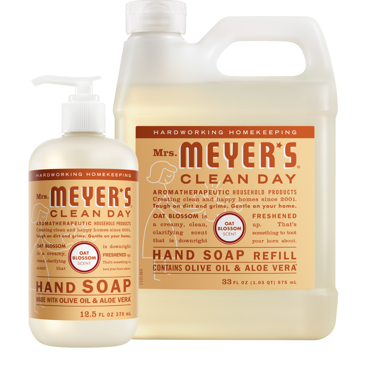 Oat Blossom Liquid Hand Soap and Refill Set - for Hand Care