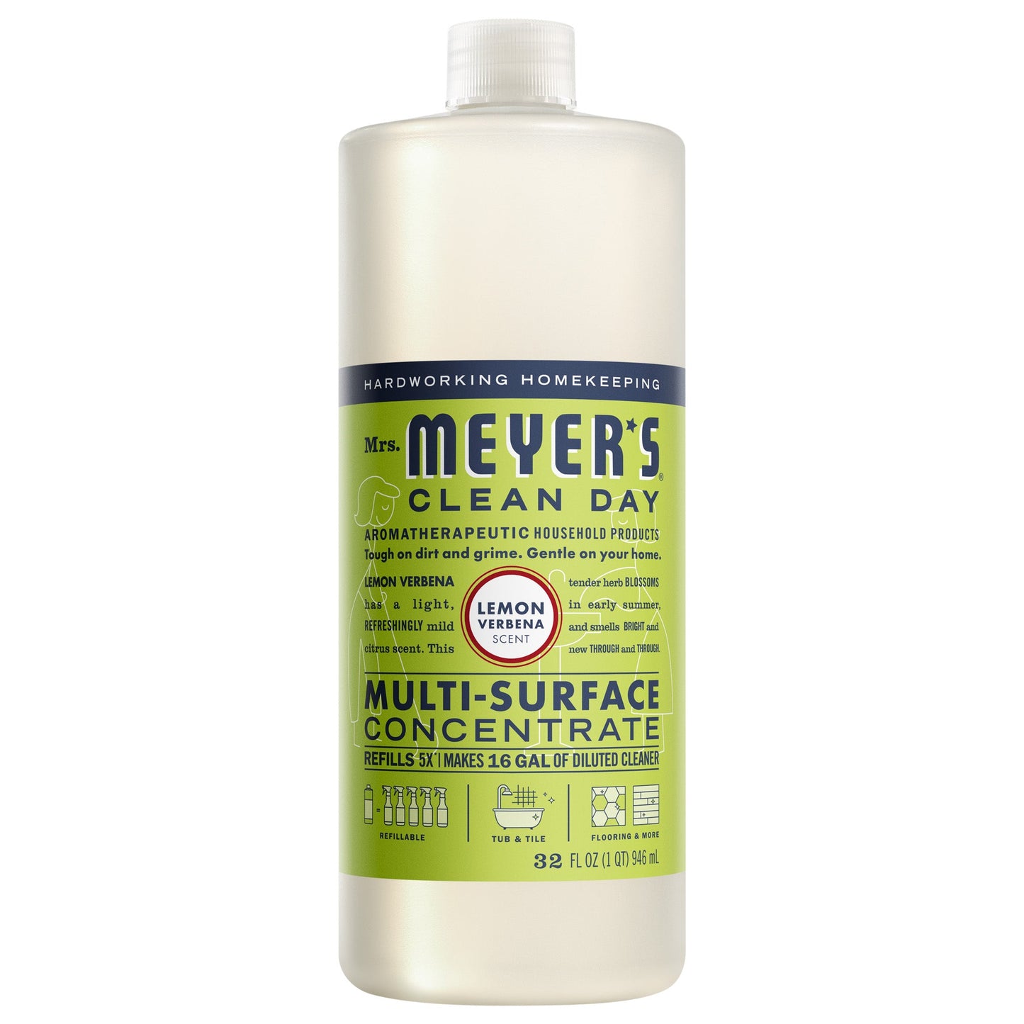 Mrs. Meyers Lemon Verbena Multi - Surface Concentrate - for Easy Refilling