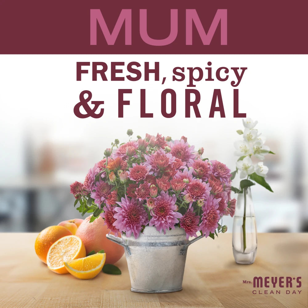 Mrs. Meyers Mum Soy Candle Large - for Home Fragrance