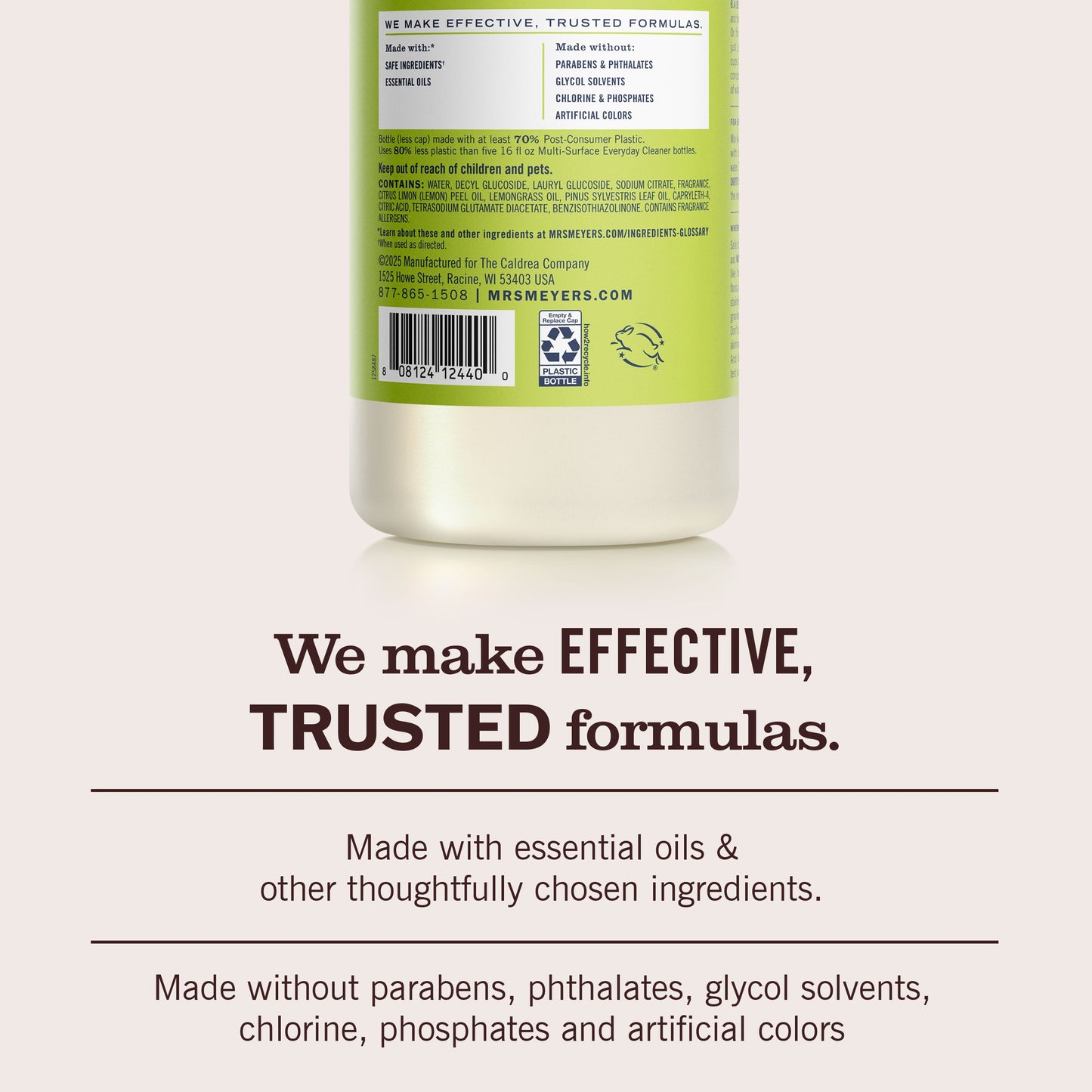 Mrs. Meyers Lemon Verbena Multi - Surface Concentrate - for Easy Refilling