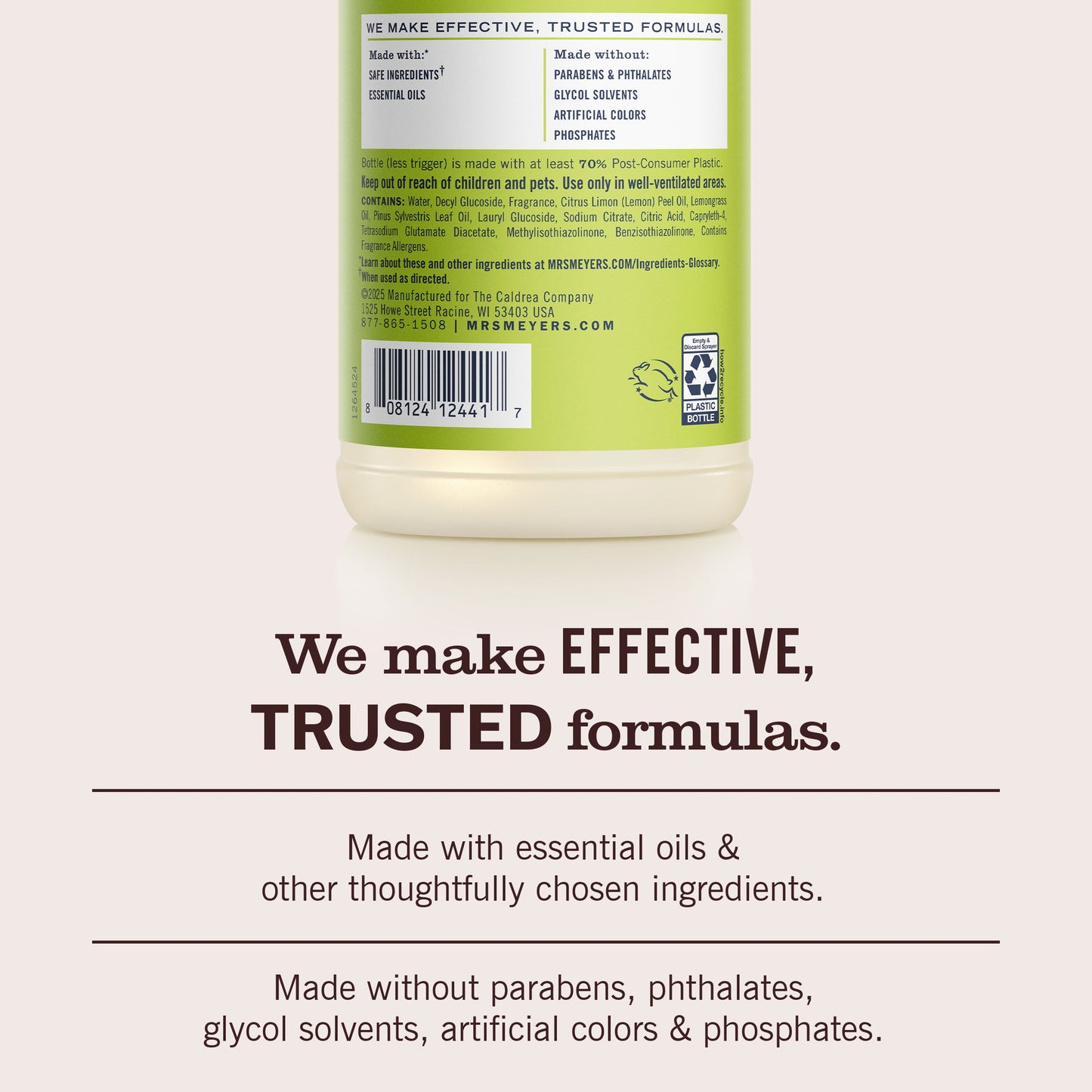 Mrs. Meyers Lemon Verbena Multi - Surface Everyday Cleaner - for Home Cleaning