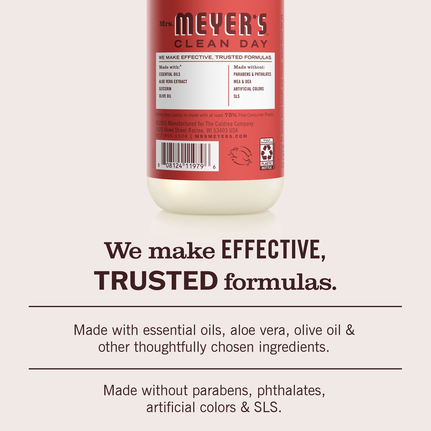 Mrs. Meyers Tomato Vine Liquid Hand Soap 3 - count Bundle - for Hand Care