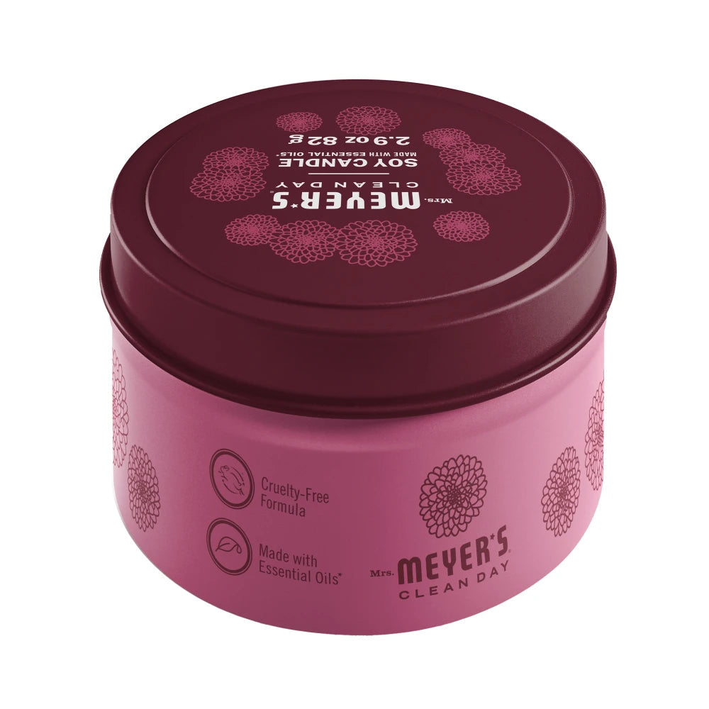 Mrs. Meyers Mum Tin Candle - for Home Fragrance