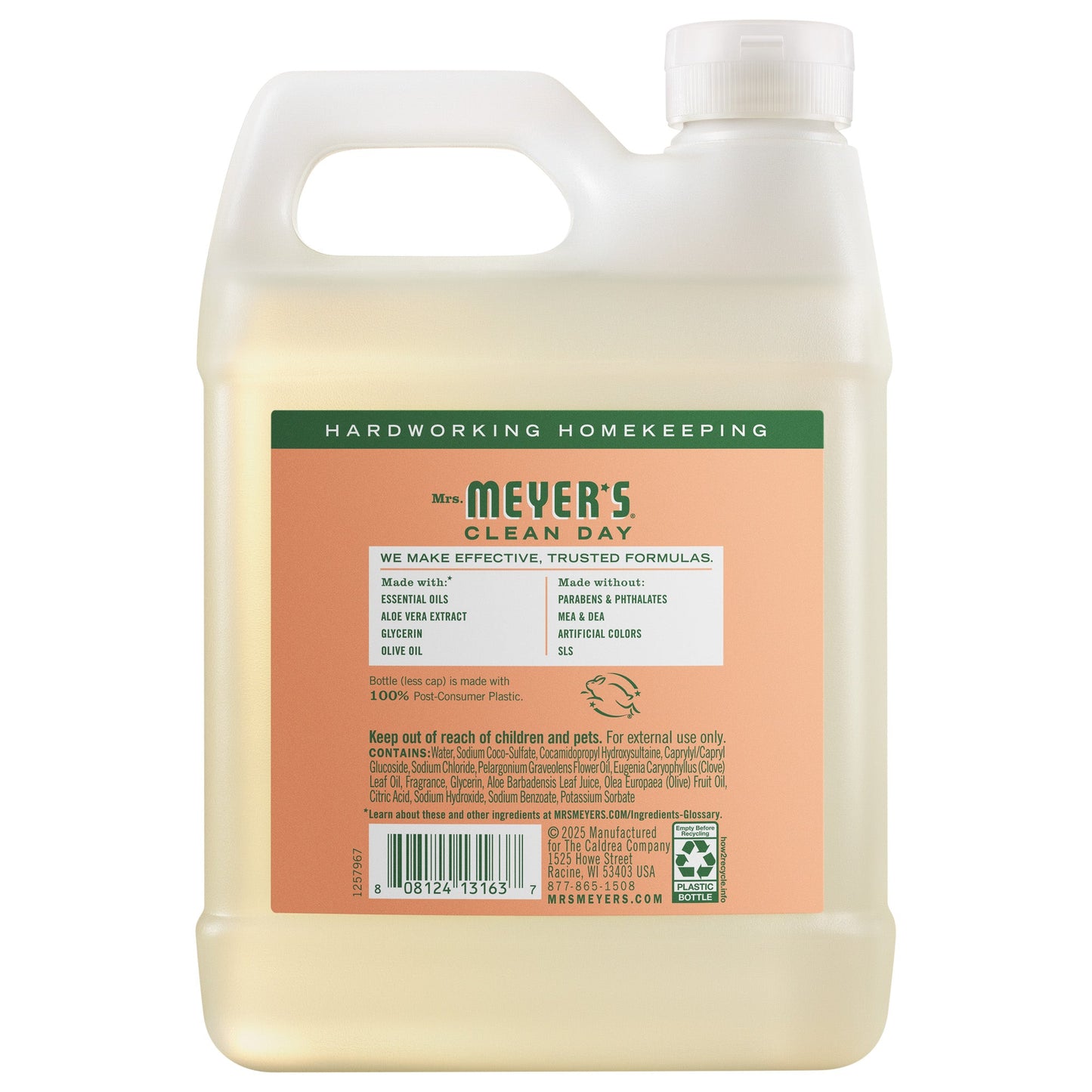 Mrs. Meyers Geranium Liquid Hand Soap Refill - for Hand Care