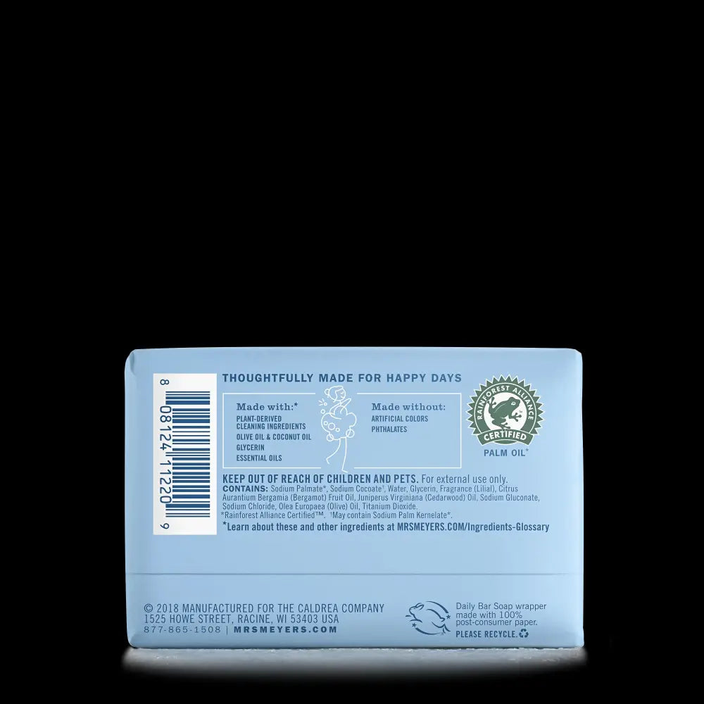 Mrs. Meyers Rain Water Daily Bar Soap - for Body Care