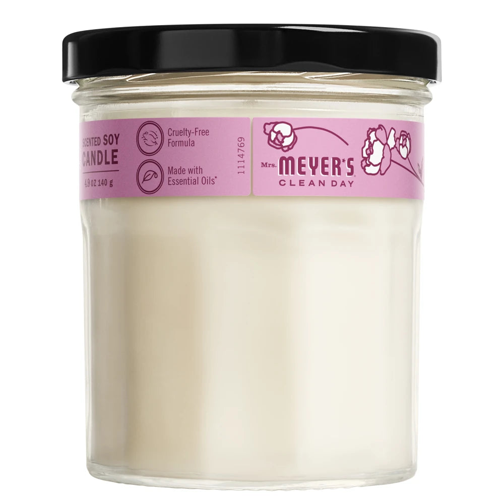 Mrs. Meyers Peony Soy Candle Small - for Home Fragrance
