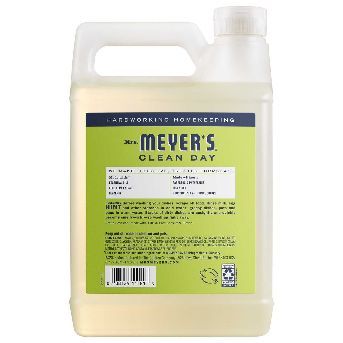 Mrs. Meyers Lemon Verbena Dish Soap Refill - for Dishwashing