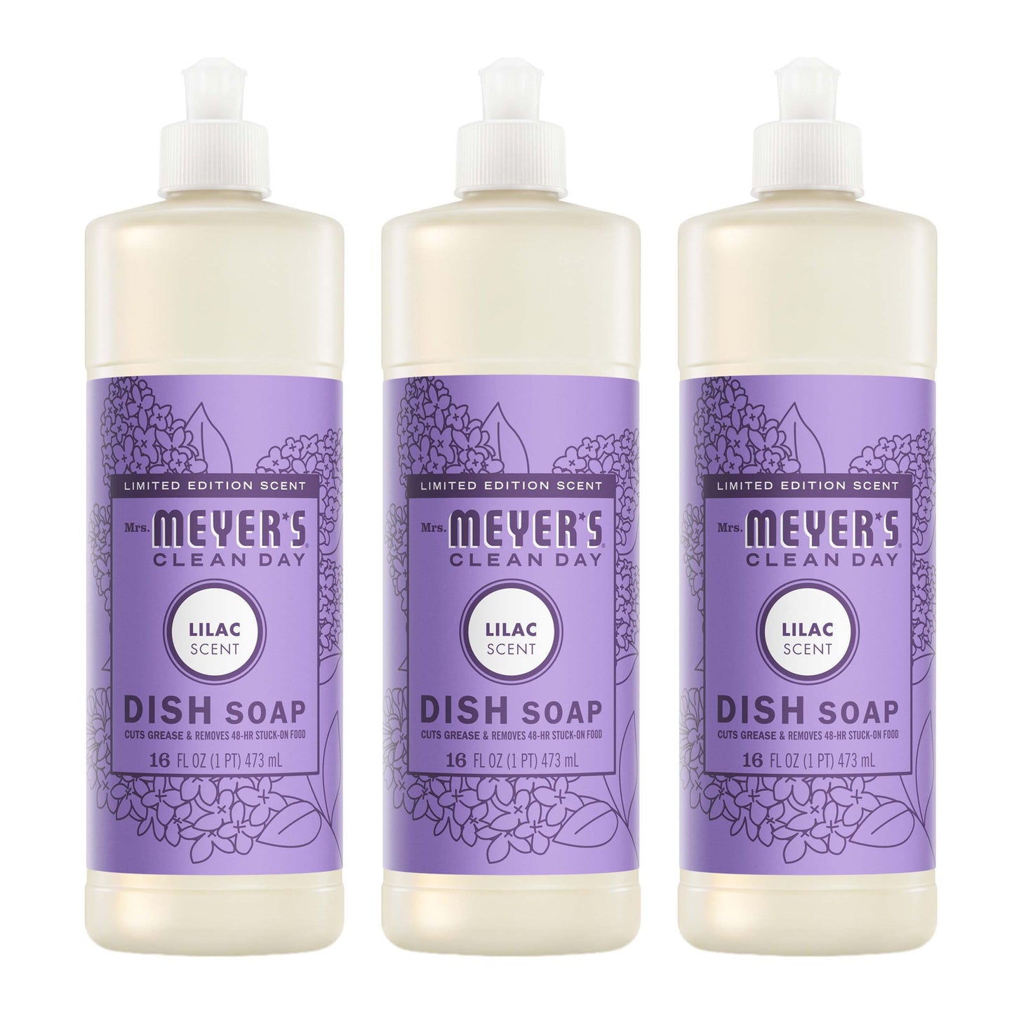 Mrs. Meyers Lilac Dish Soap 3 - count bundle - for Dishwashing