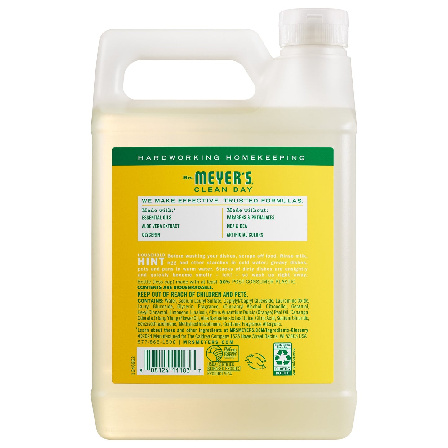 Mrs. Meyers Honeysuckle Dish Soap Refill - for Dishwashing