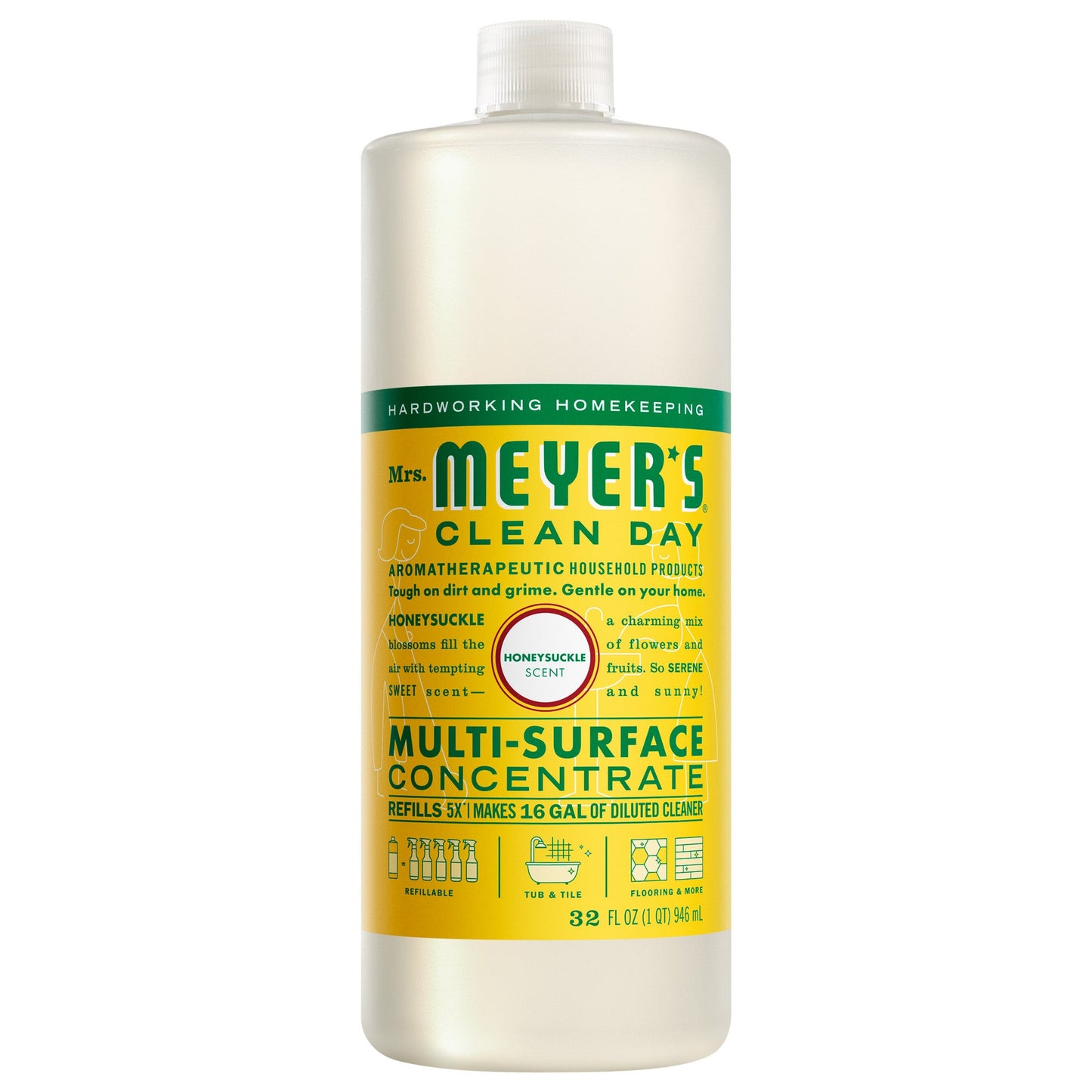 Mrs. Meyers Honeysuckle Multi - Surface Concentrate - for Easy Refilling