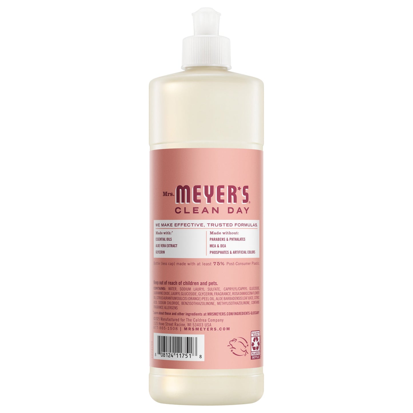 Mrs. Meyers Rose Dish Soap 3 - count bundle - for Dishwashing