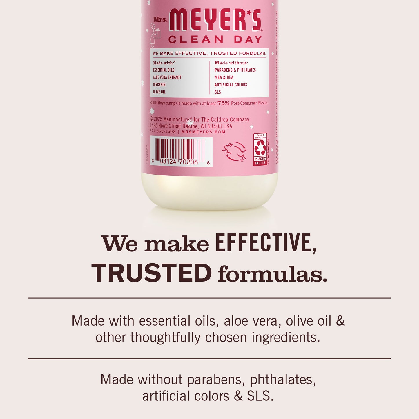 Mrs. Meyers Peppermint Liquid Hand Soap 3 - count Bundle - for Hand Care