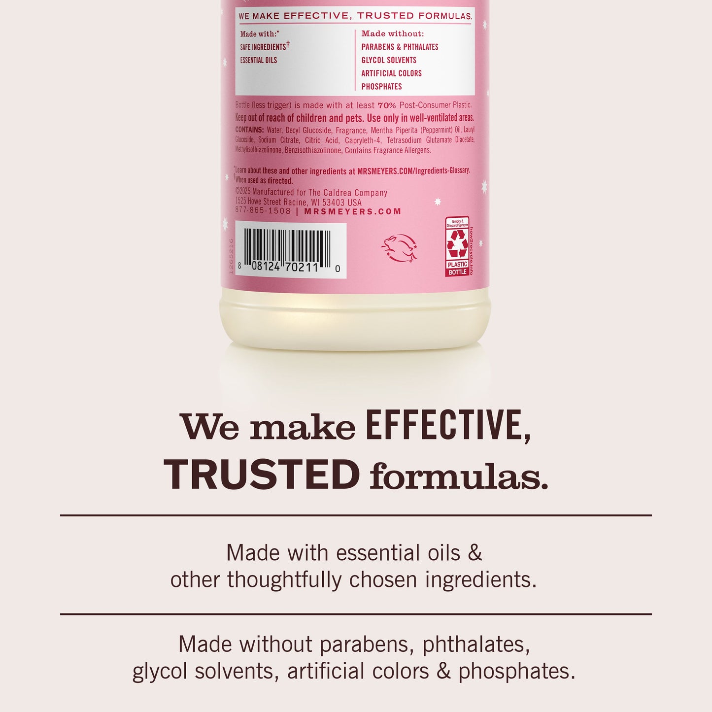 Mrs. Meyers Peppermint Multi - Surface Everyday Cleaner 3 - count Bundle - for Coordinated Home Care