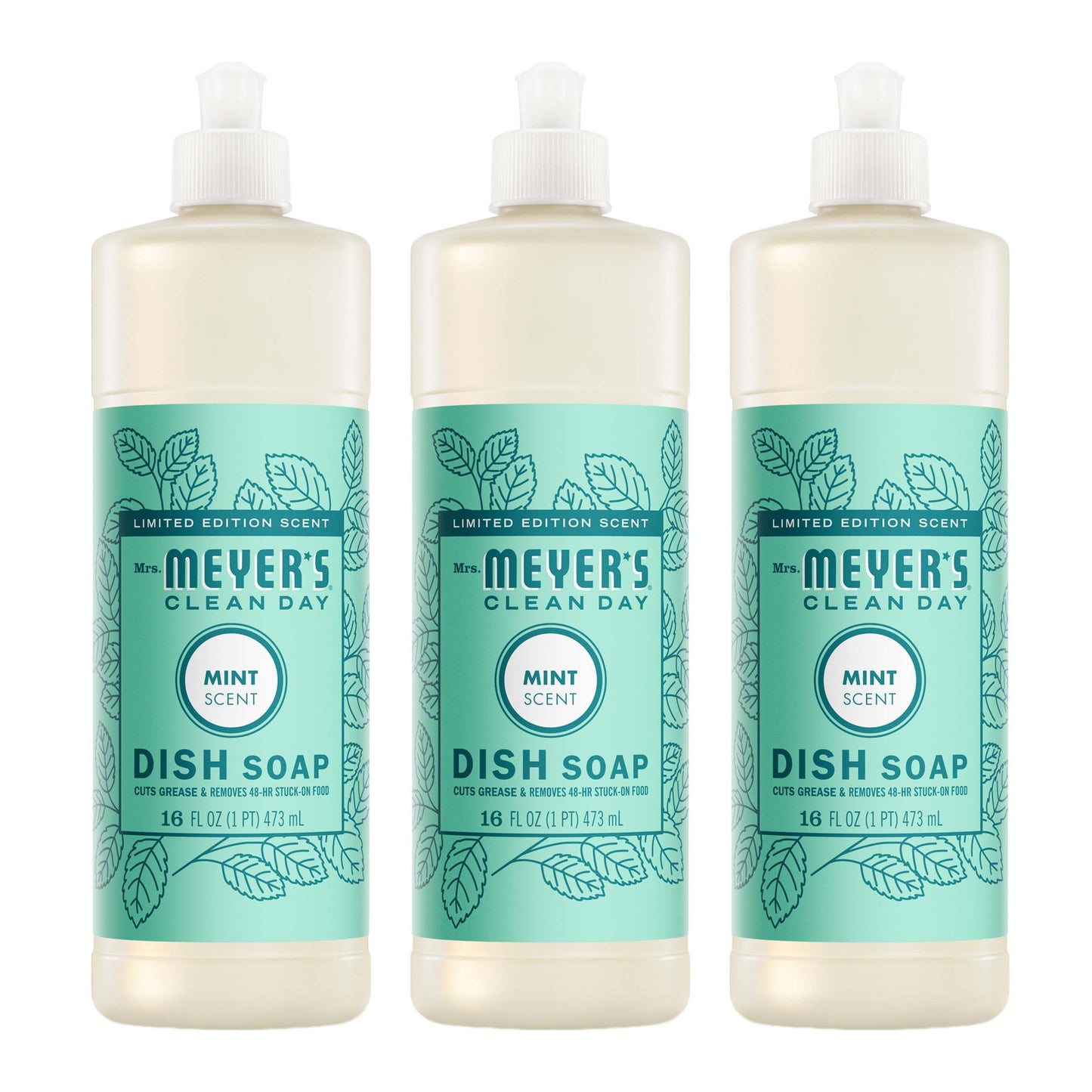 Mrs. Meyers Mint Dish Soap 3 - count bundle - for Dishwashing
