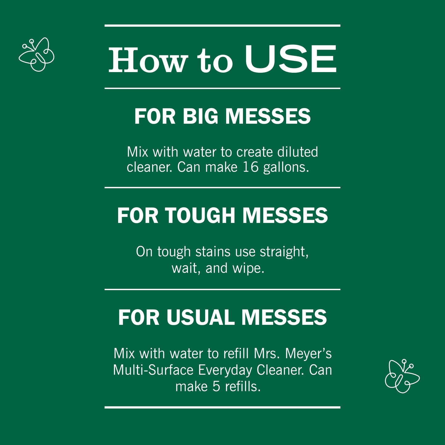 Mrs. Meyers Basil Multi - Surface Concentrate - for Easy Refilling