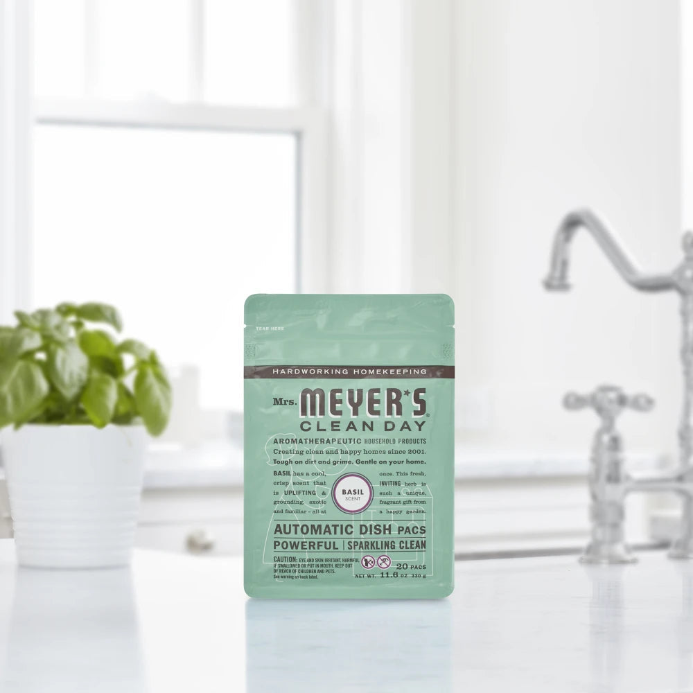 Mrs. Meyers Basil Automatic Dish Packs - for Dishwashing