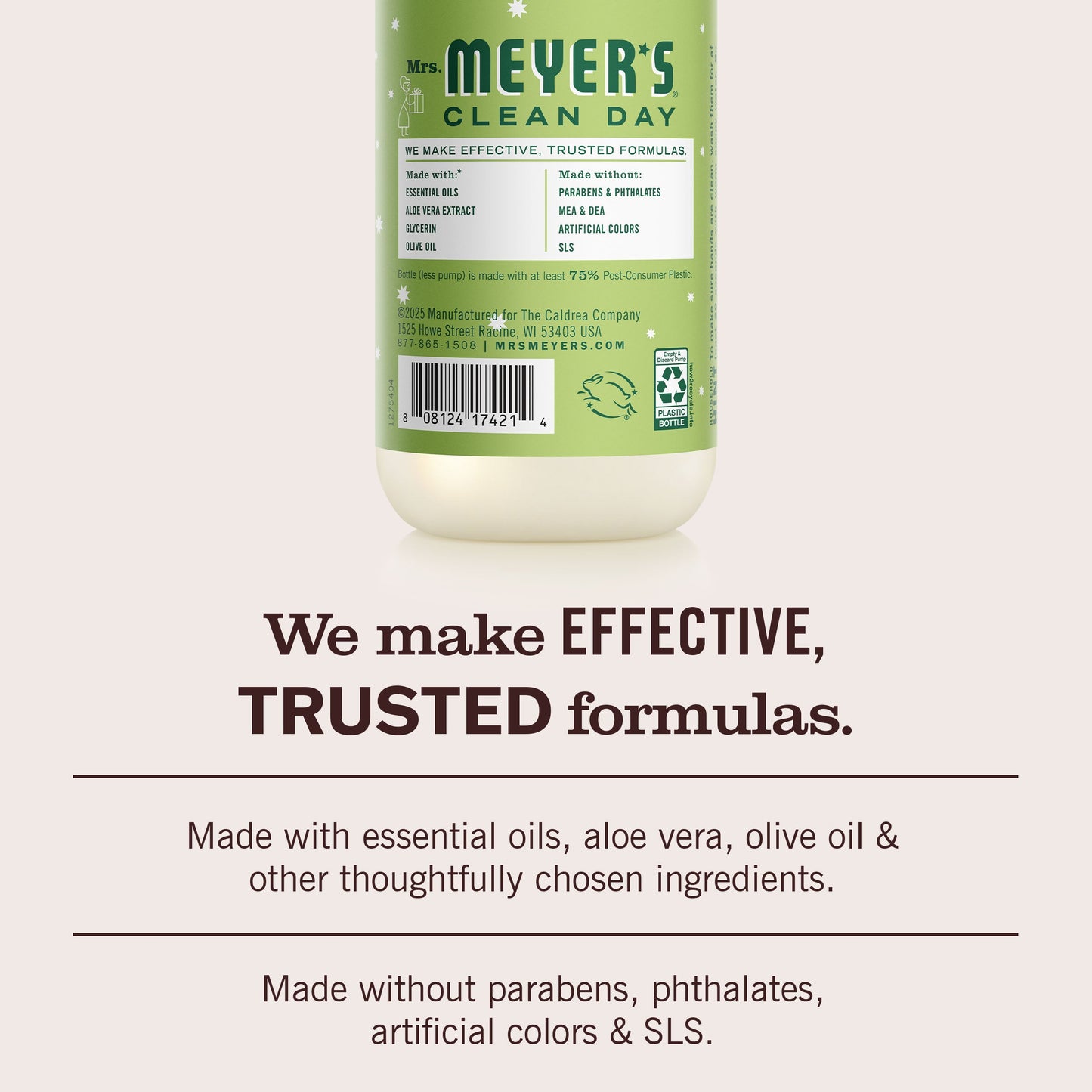 Mrs. Meyers Iowa Pine Liquid Hand Soap 3 - count Bundle - for Hand Care