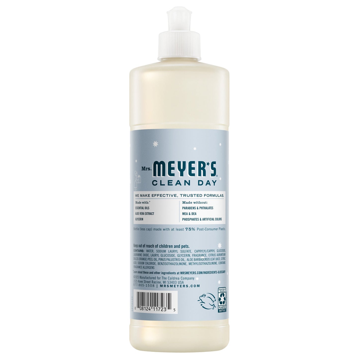 Mrs. Meyers Snowdrop Dish Soap 3 - count bundle - for Dishwashing
