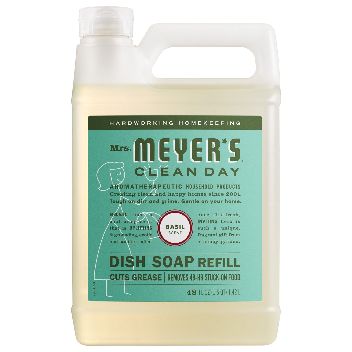 Mrs. Meyers Basil Dish Soap Refill - for Dishwashing
