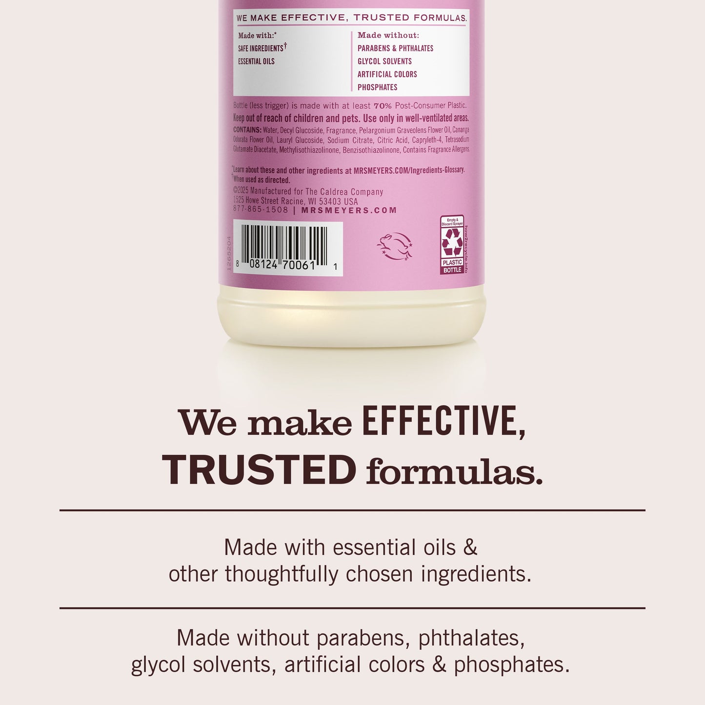 Mrs. Meyers Peony Multi - Surface Everyday Cleaner - for Home Cleaning