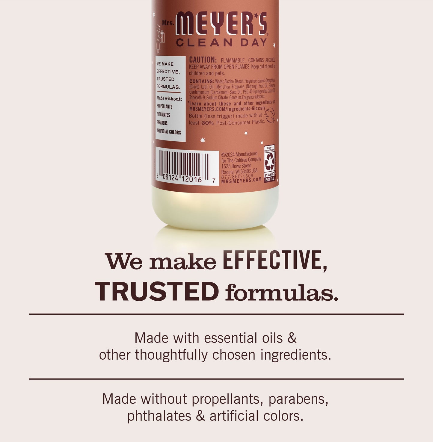 Gingerbread Room Spray: Non - Aerosolized Room Freshener Mrs. Meyers - for Home Fragrance